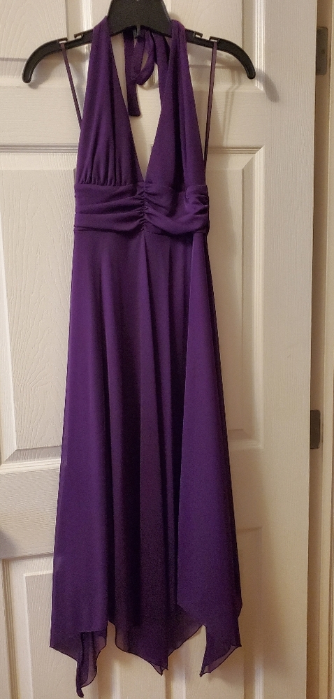 Purple halter top dress